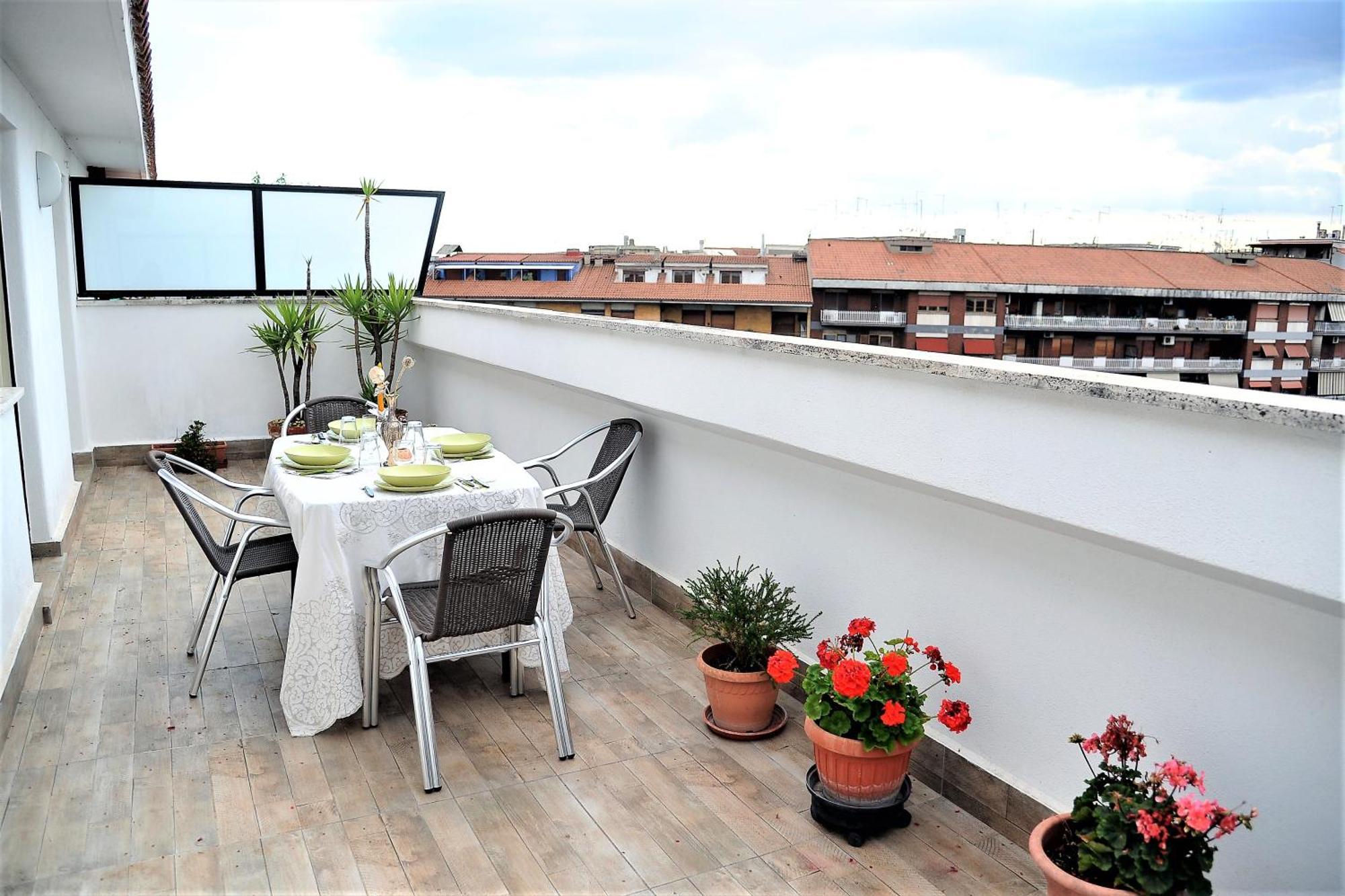 Ferienwohnung Attico Luminoso Terrazza Metro A Aria Cond Wifi Rom Exterior foto